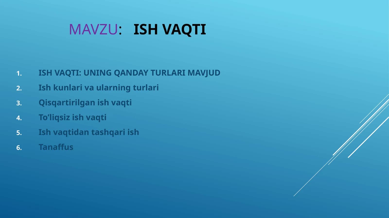 Ish vaqti
