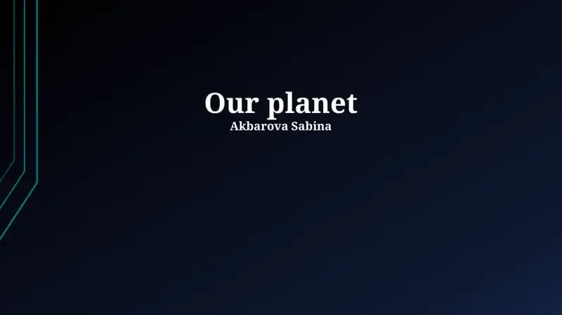 Our Planet