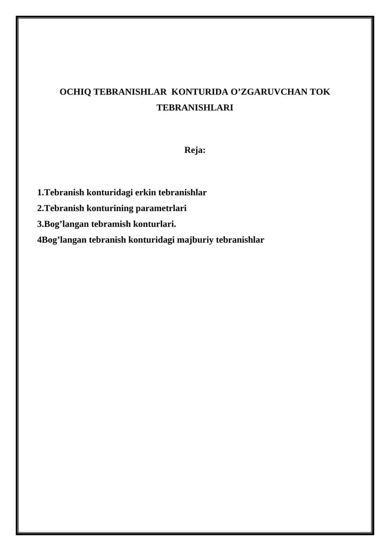 Tebranish konturlari