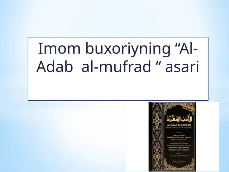 Al-Adab al-Mufrad