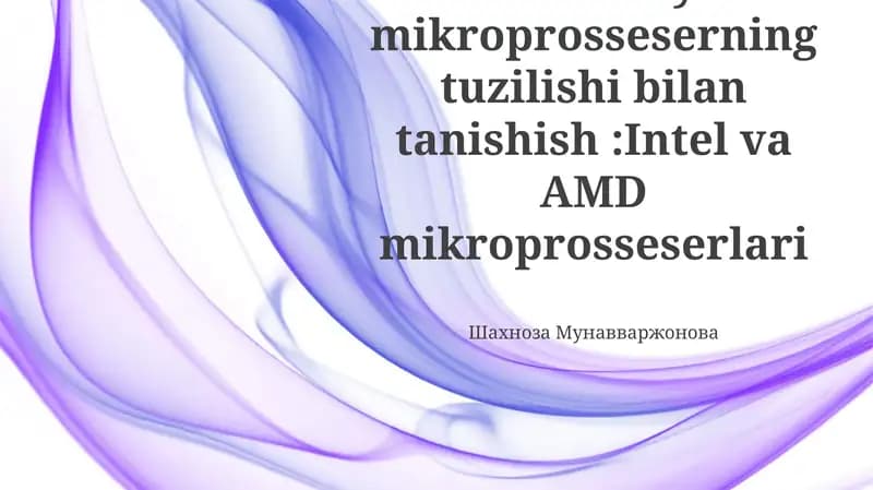 Mikroprotsessor Arxitekturasi