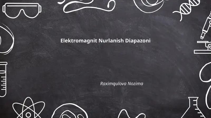Elektromagnit Nurlanish Diapazoni