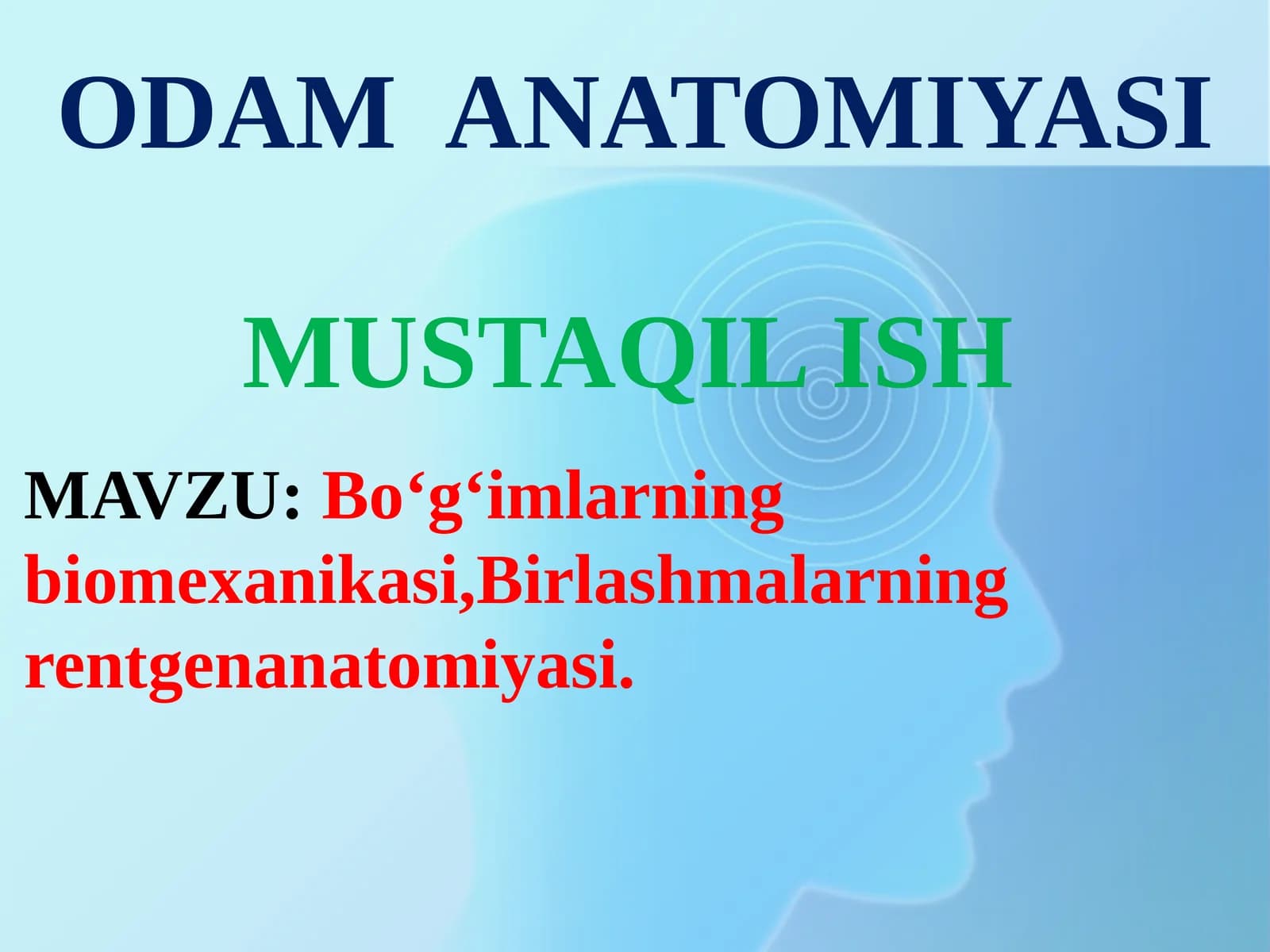 ODAM ANATOMIYASI