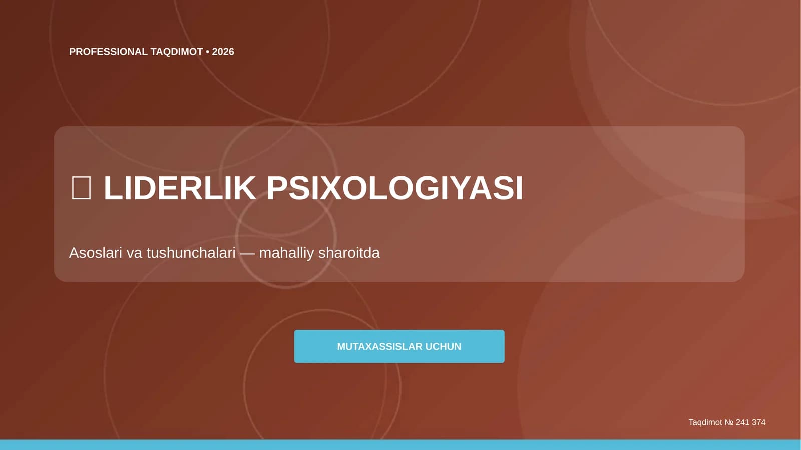 LIDERLIK PSIXOLOGIYASI