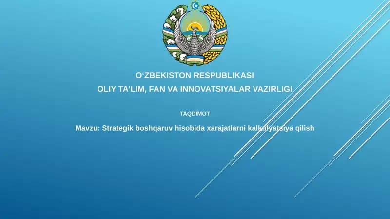 Strategik boshqaruv hisobi