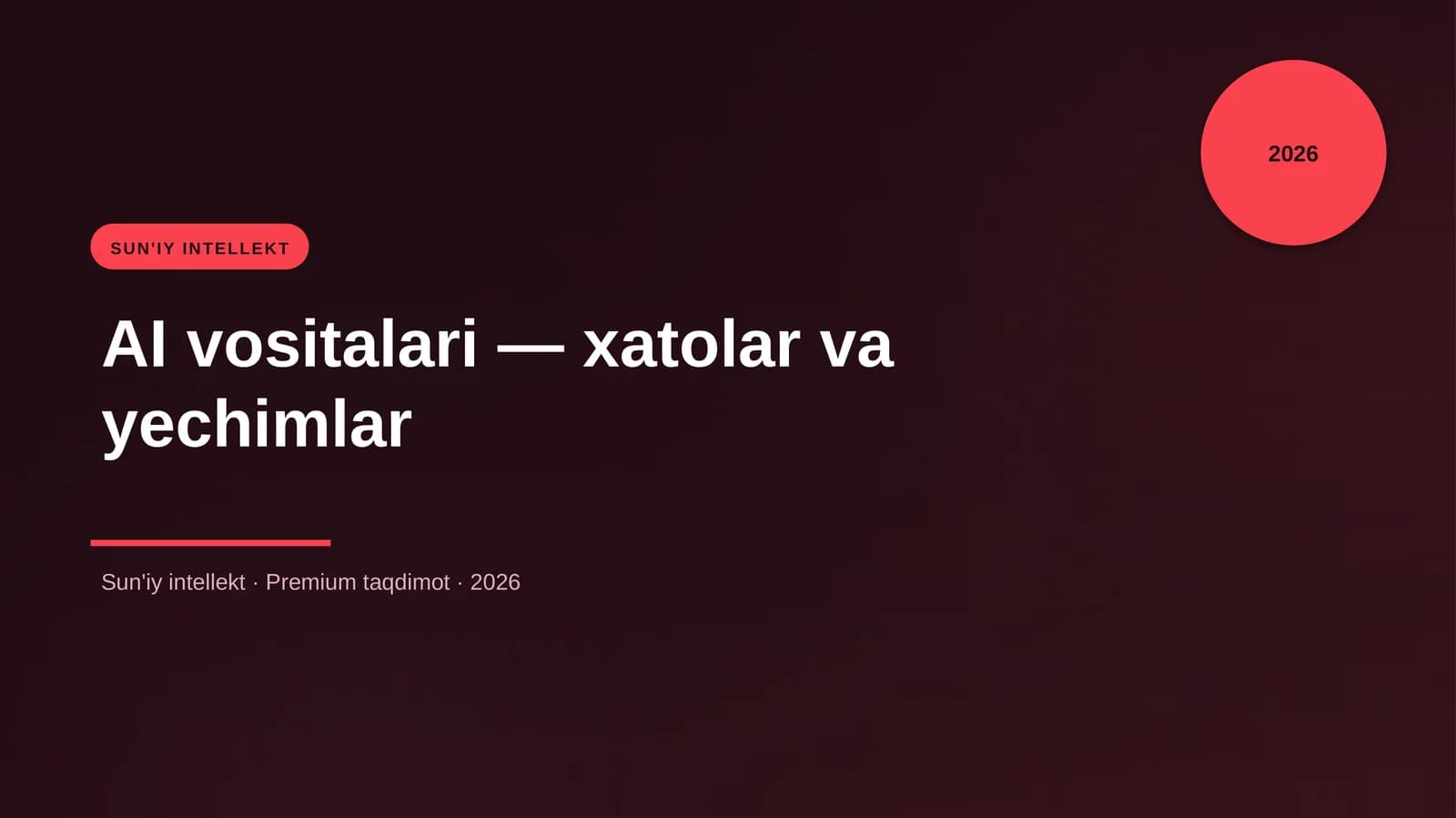 AI vositalari — xatolar va yechimlar