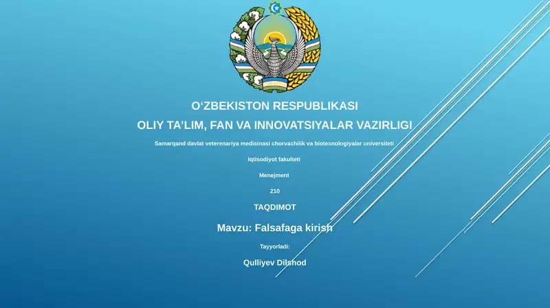 Falsafaga kirish
