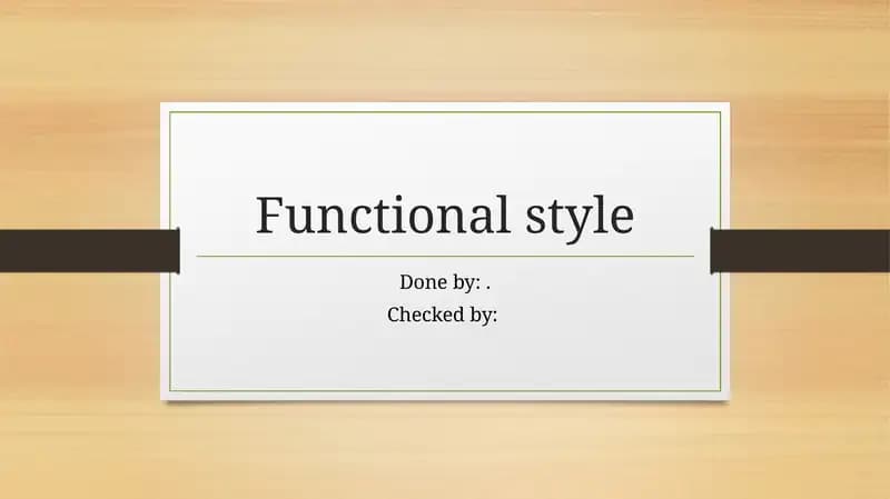 Functional style