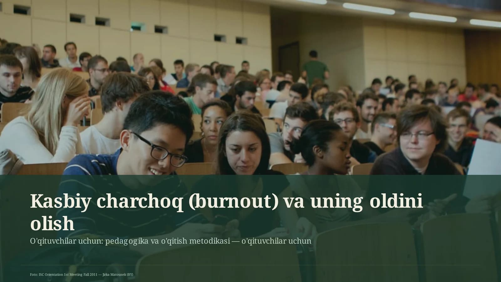 Kasbiy charchoq (burnout) va uning oldini olish