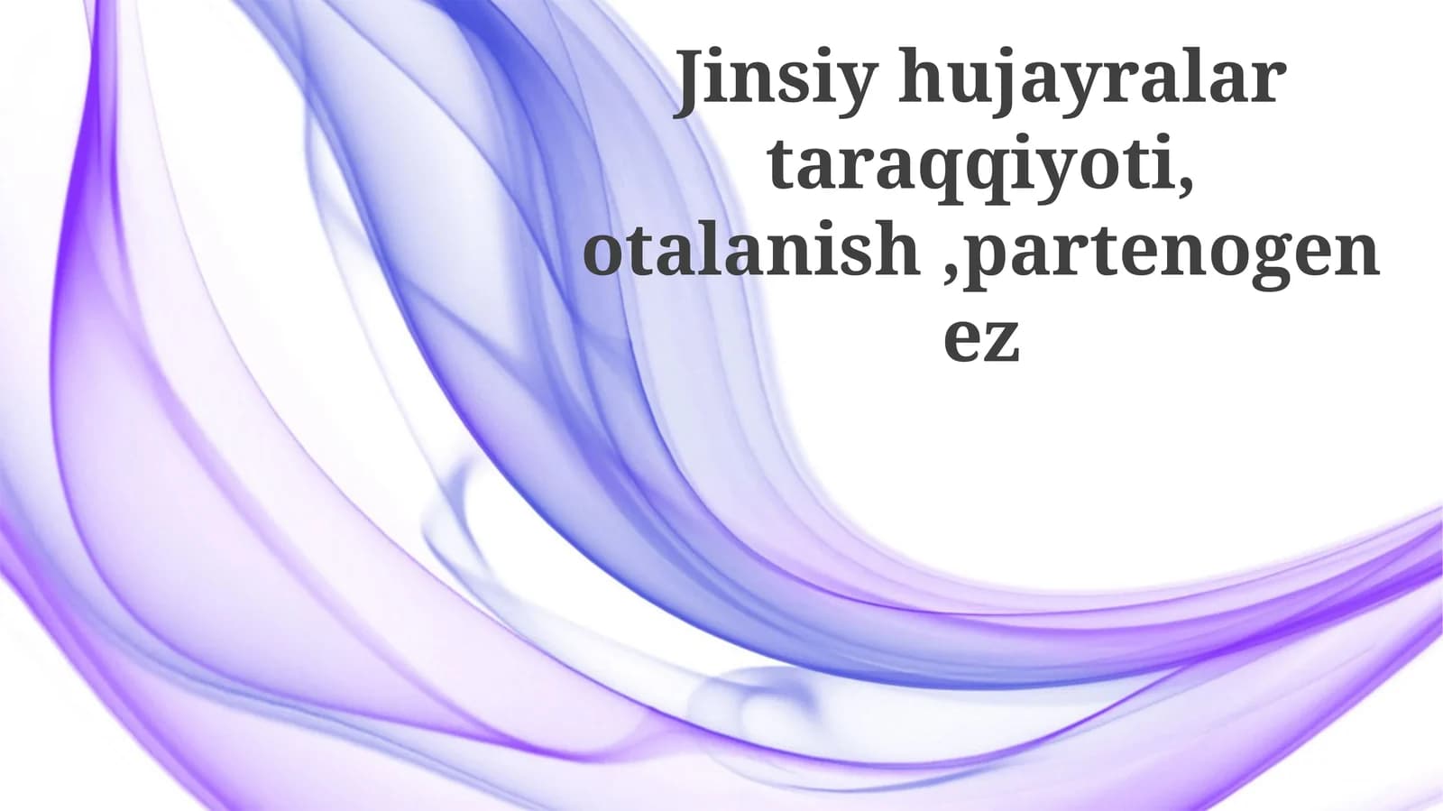 Gametalarning yetukligi