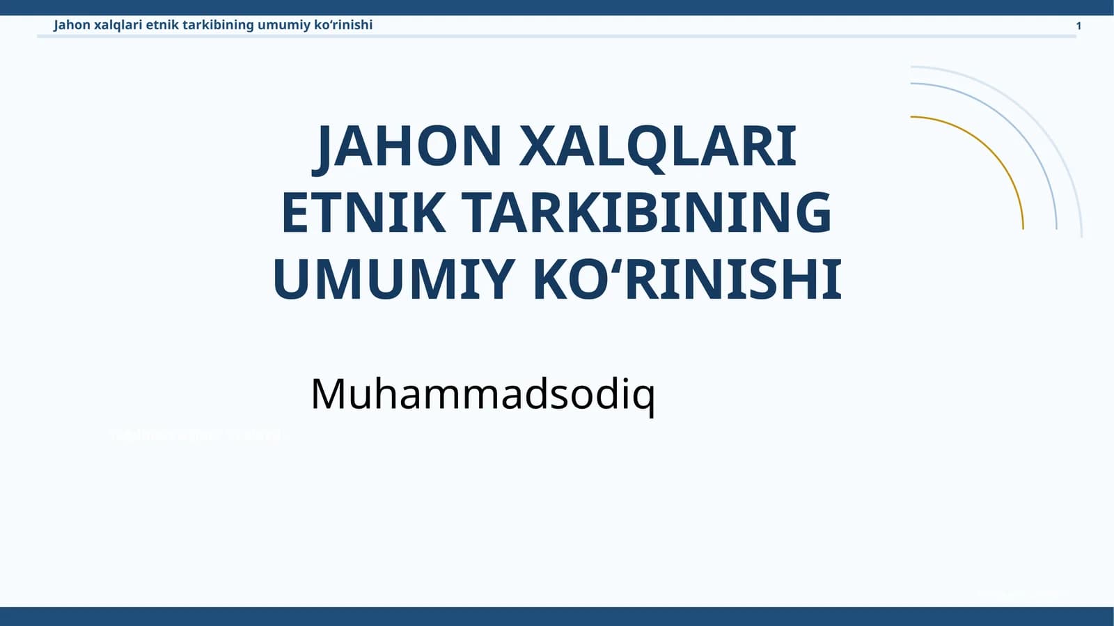 JAHON XALQLARI
