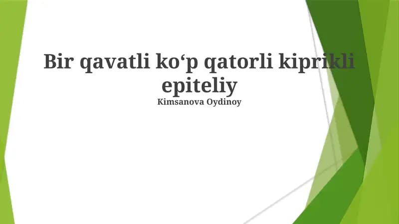 Qatlamli Ustunsimon Epiteliy