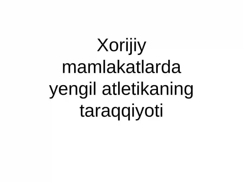 Yengil atletika