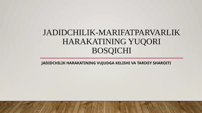 Jadidchilik harakati