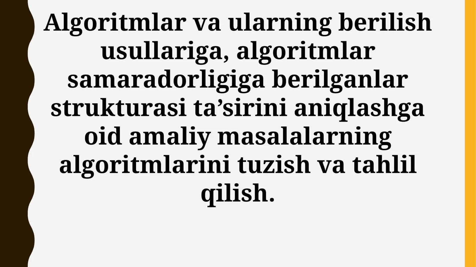 Algoritmik tahlil va tuzish