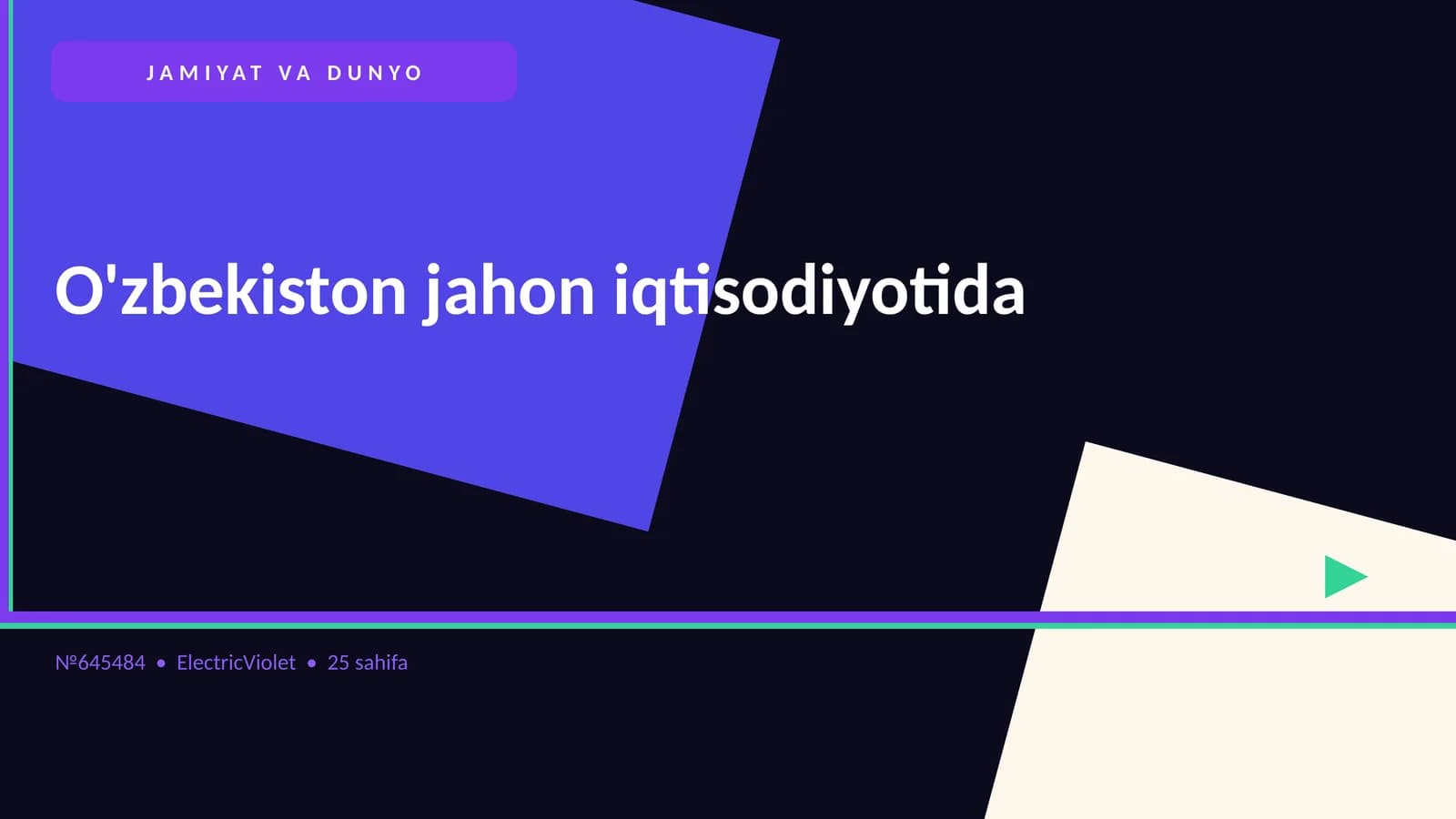 O'zbekiston jahon iqtisodiyotida