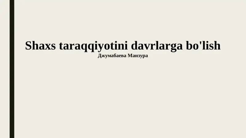 O'smirlik Davri