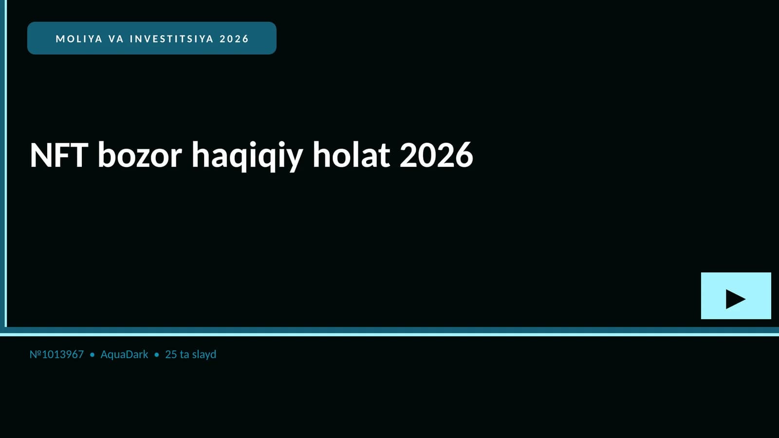 NFT bozor haqiqiy holat 2026