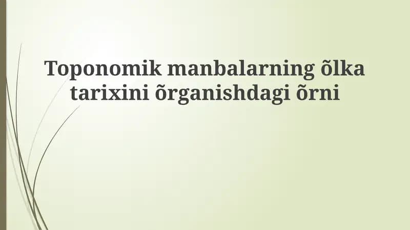 Toponimika