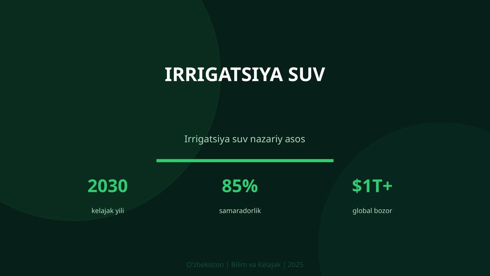 Irrigatsiya suv