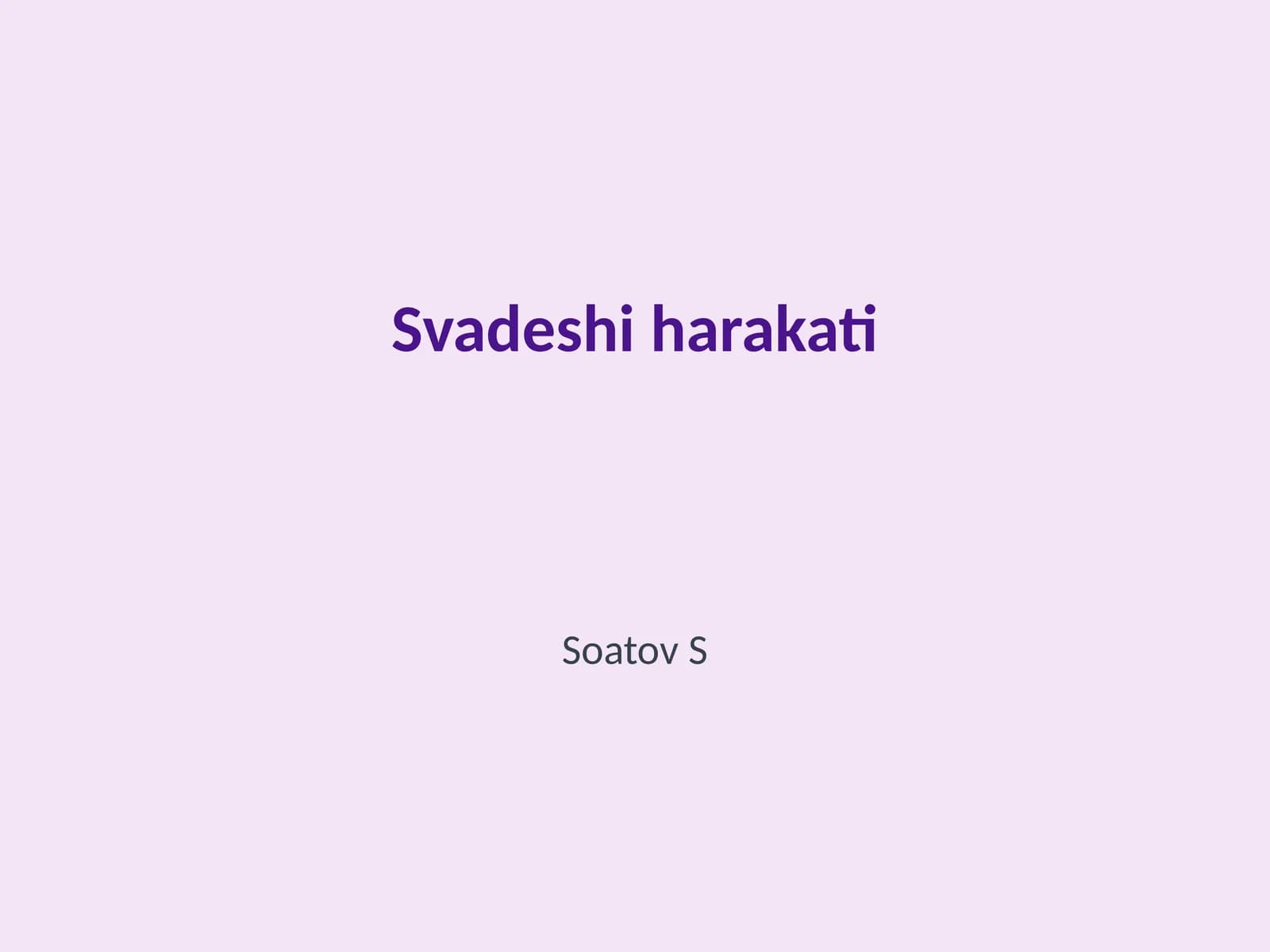 Svadeshi harakati