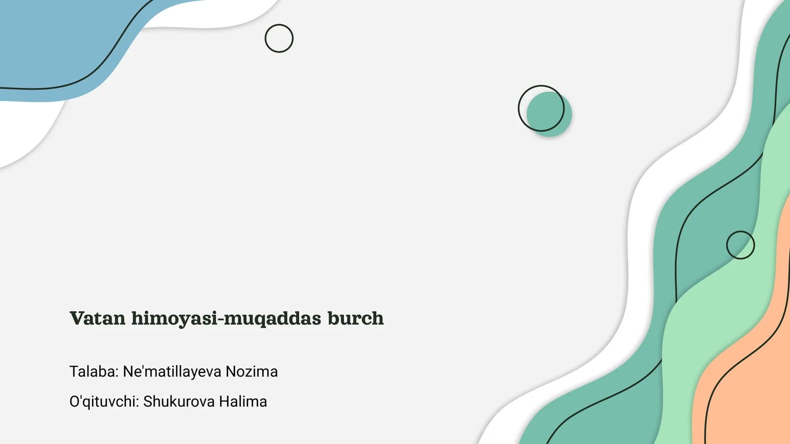 Vatan himoyasi-muqaddas burch