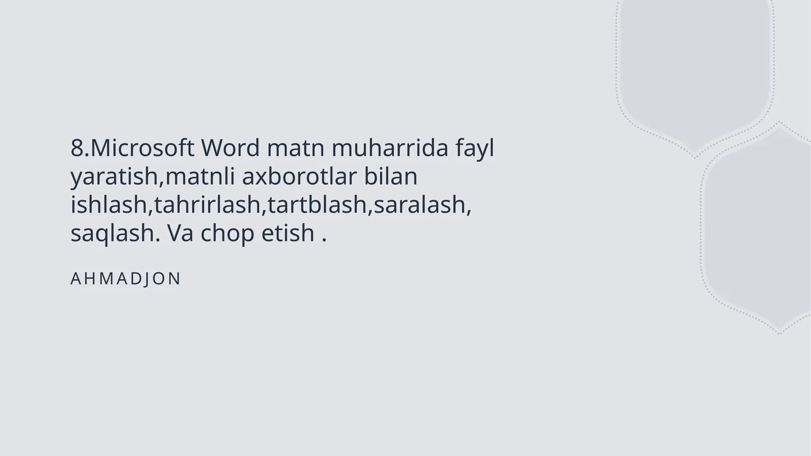 Microsoft Word dasturi