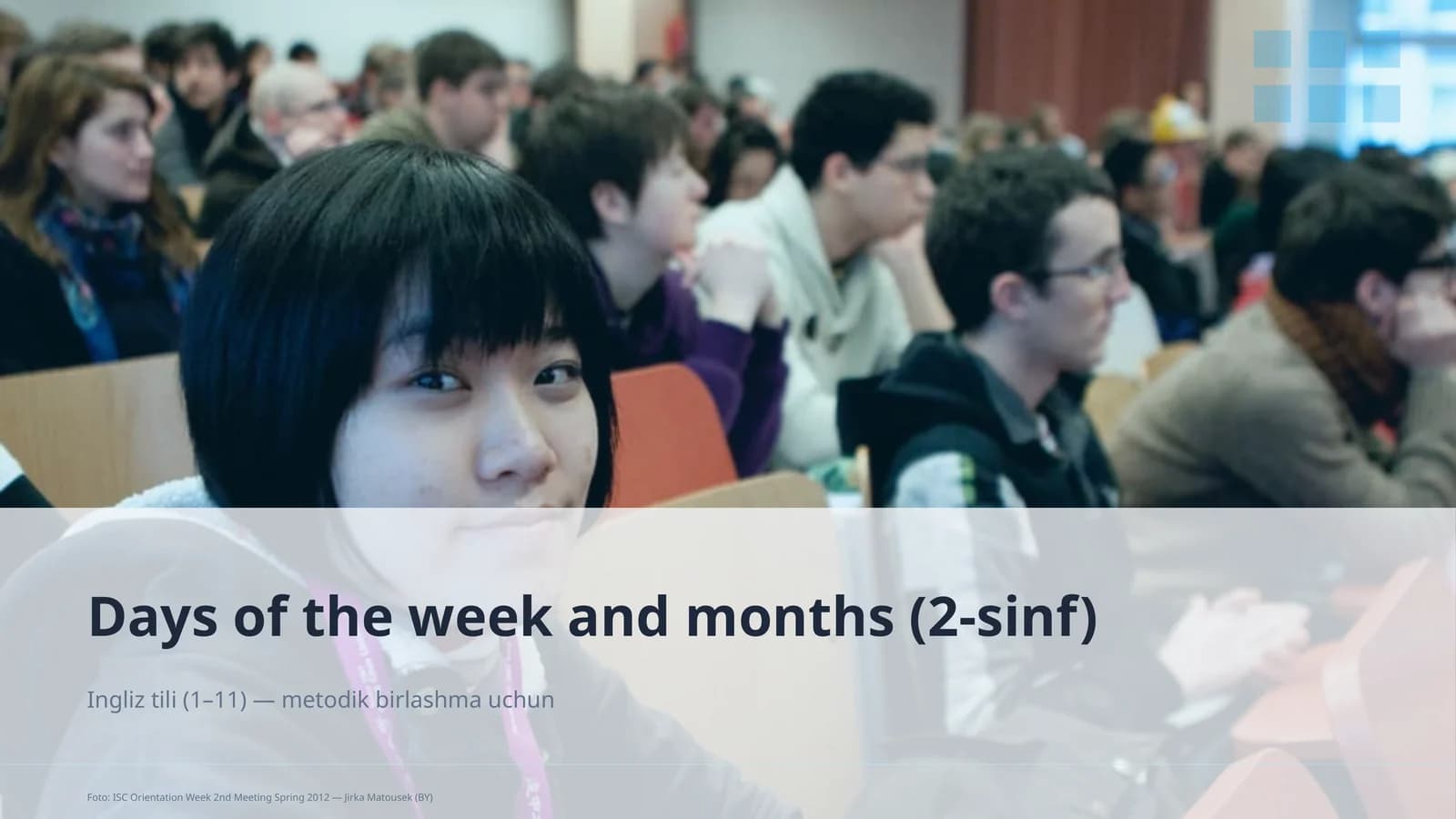 Days of the week and months (2-sinf)