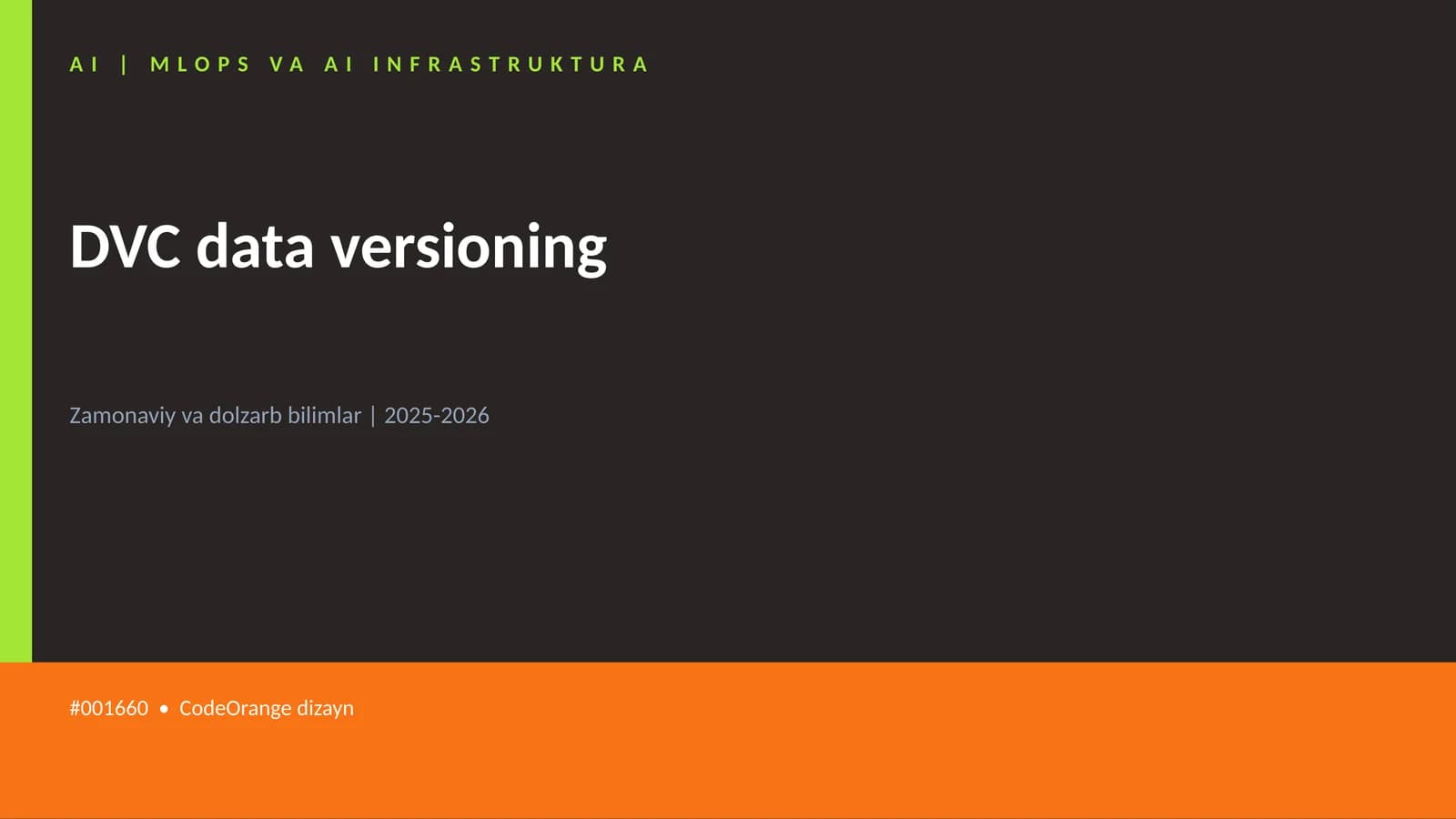 DVC data versioning