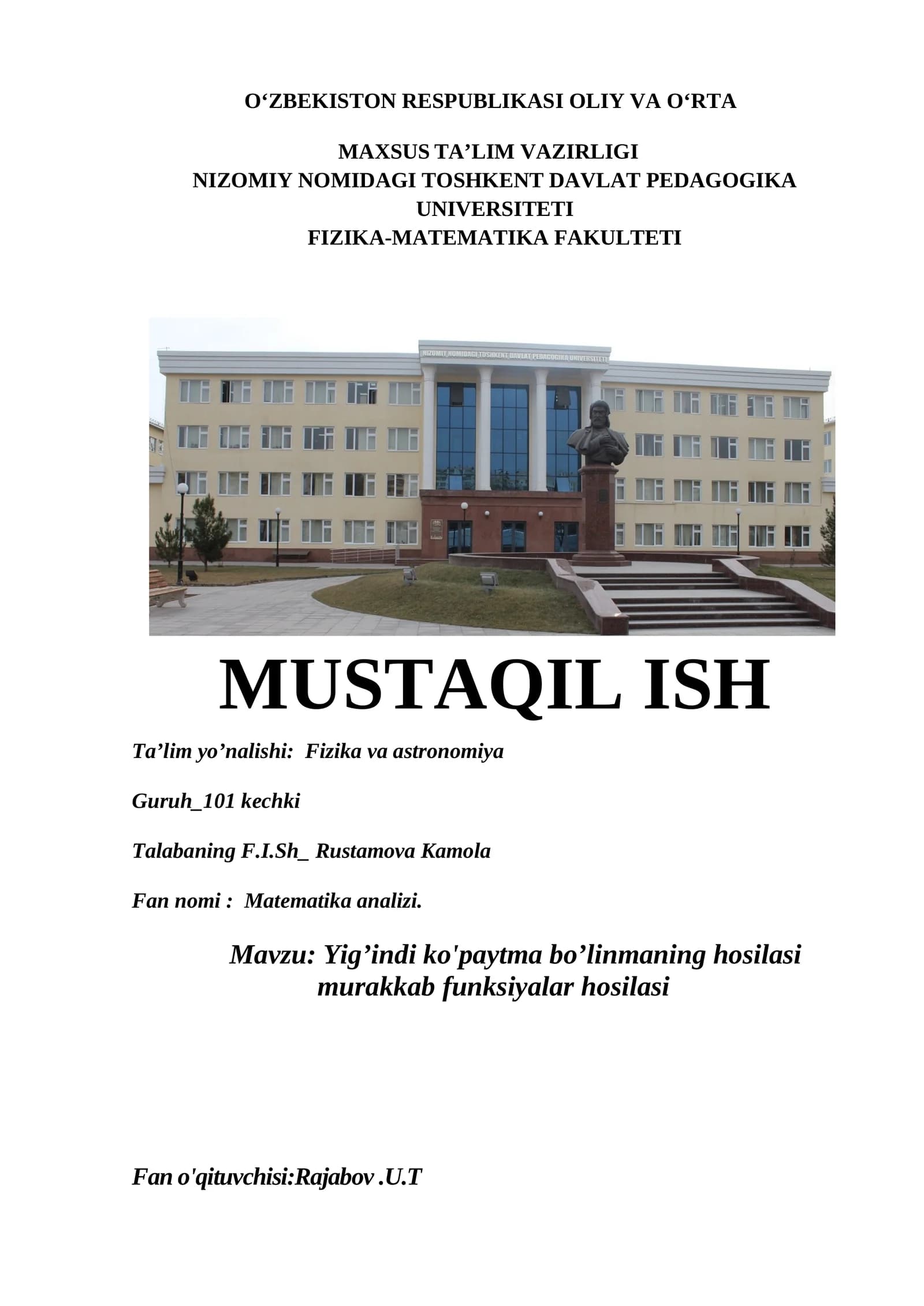 Matematika analizi
