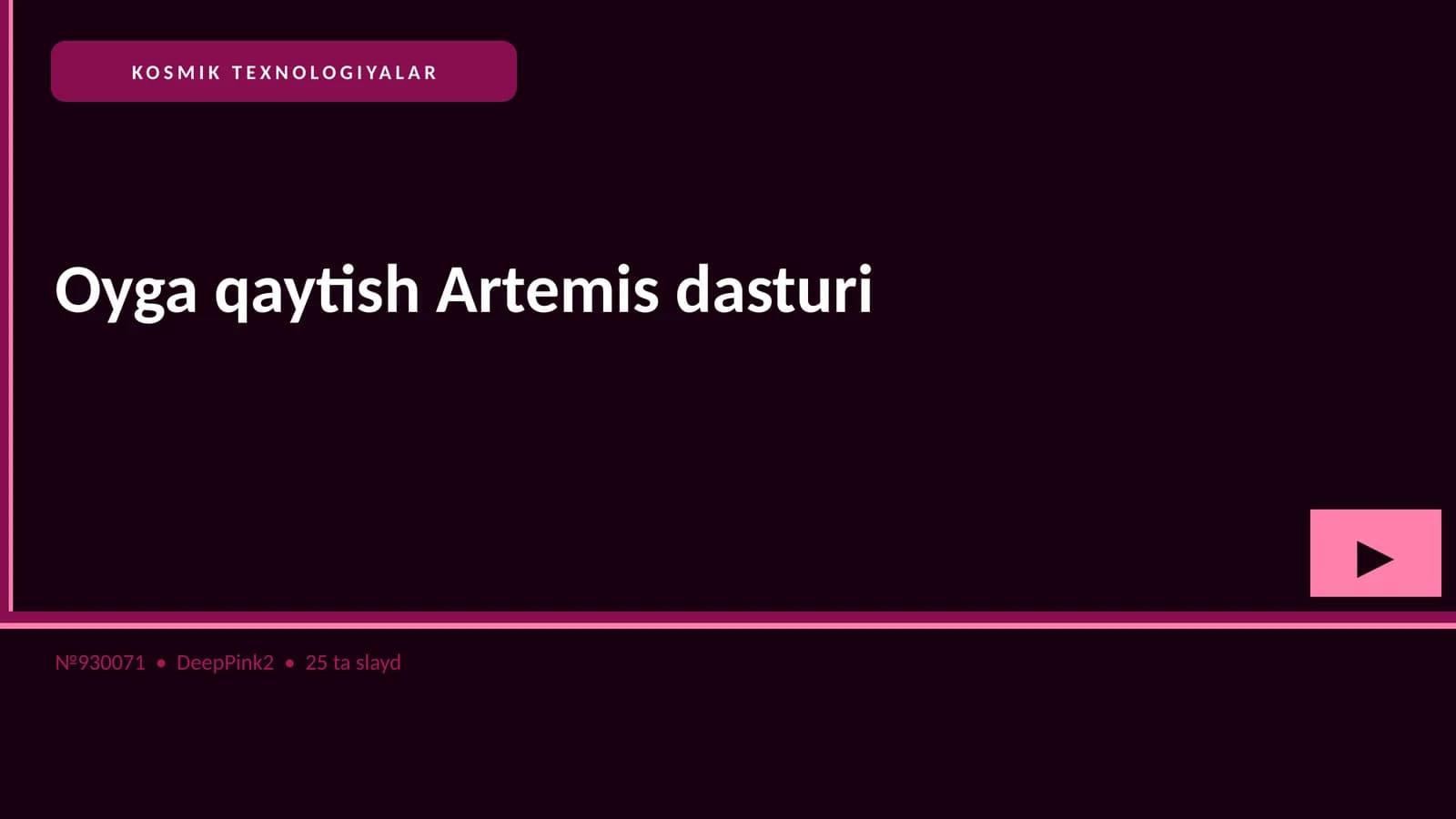 Oyga qaytish Artemis dasturi