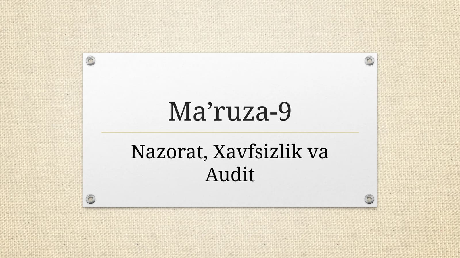 buxgalteriya ish samaradorligida nazorat