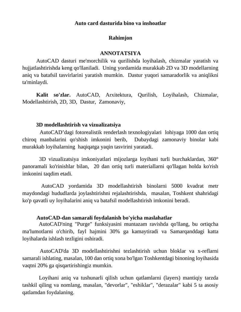 AutoCAD dasturi
