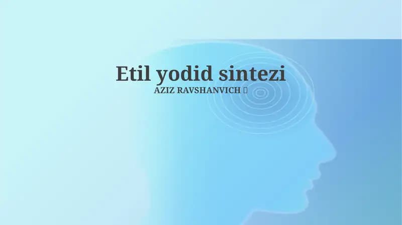 Etil iodid sintezi