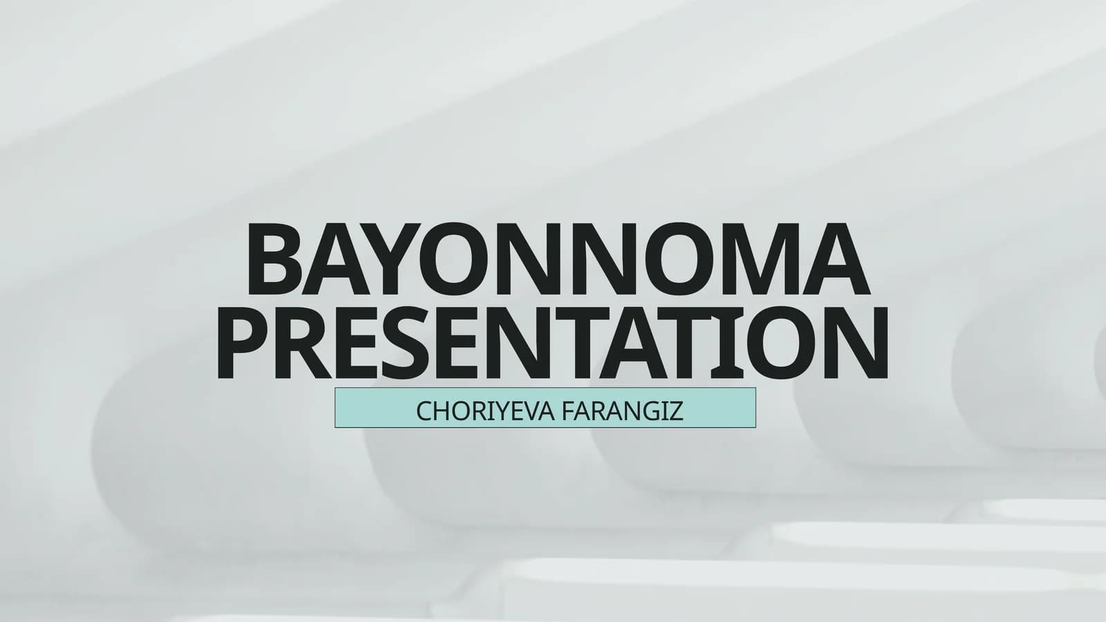 BAYONNOMA PRESENTATION