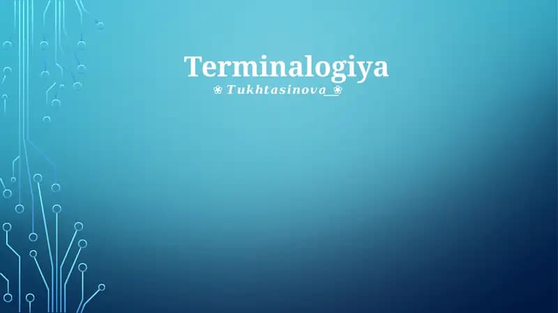 Terminalogiya