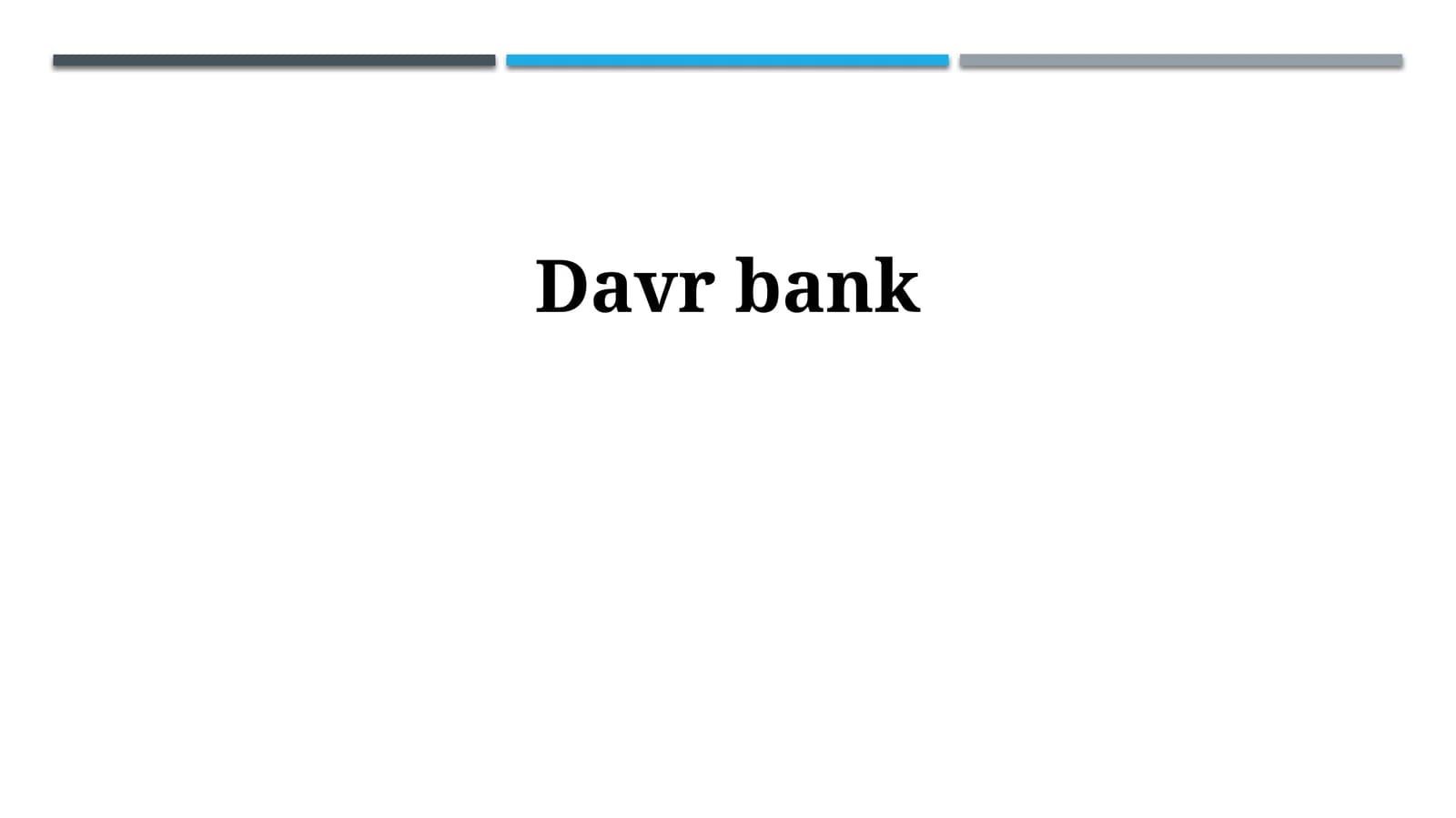 Davr bank