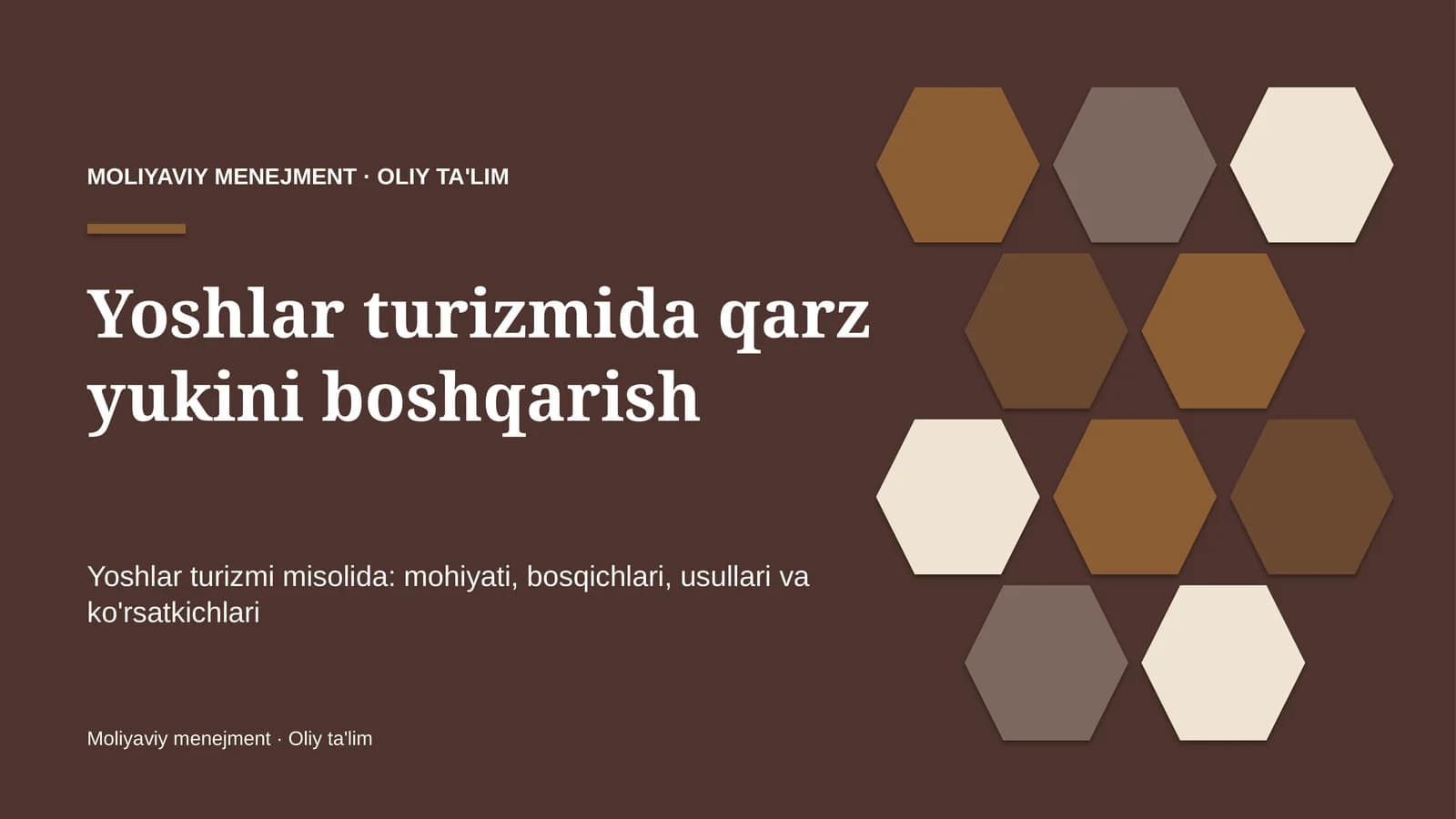 Yoshlar turizmida qarz yukini boshqarish