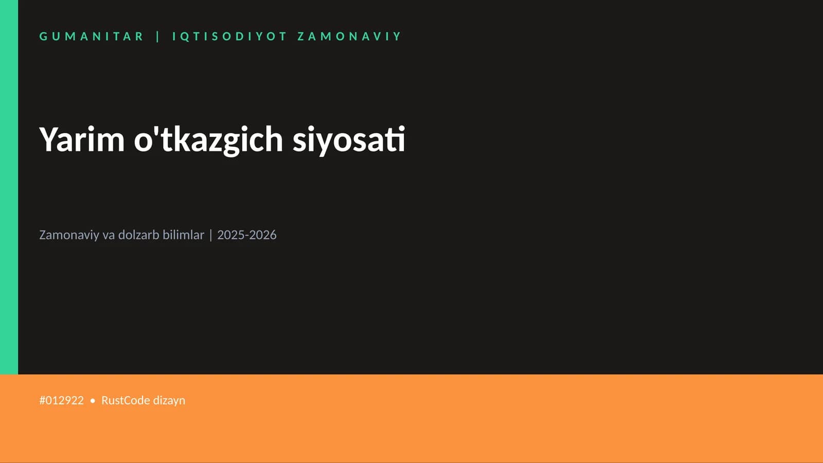 Yarim o'tkazgich siyosati