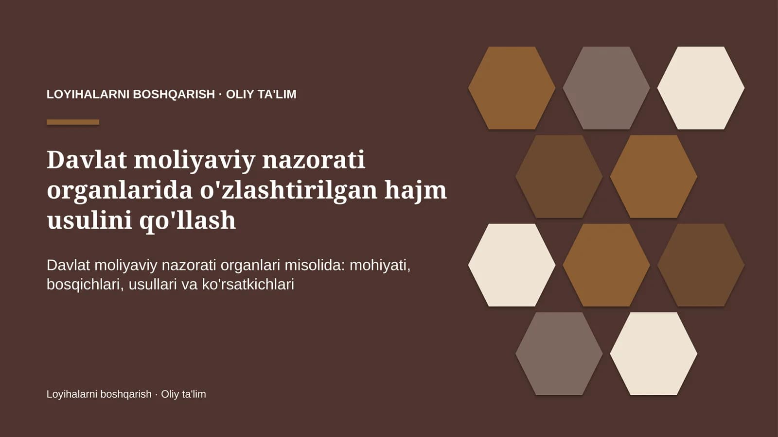 O'zlashtirilgan hajm usulini qo'llash: mohiyati