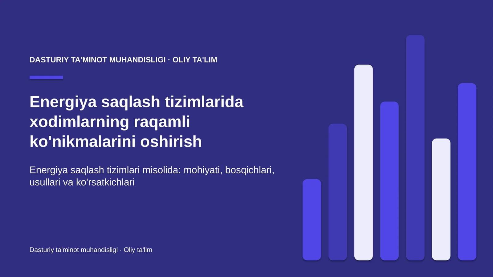 Energiya saqlash tizimlarida xodimlarning raqamli ko'nikmalarini oshirish