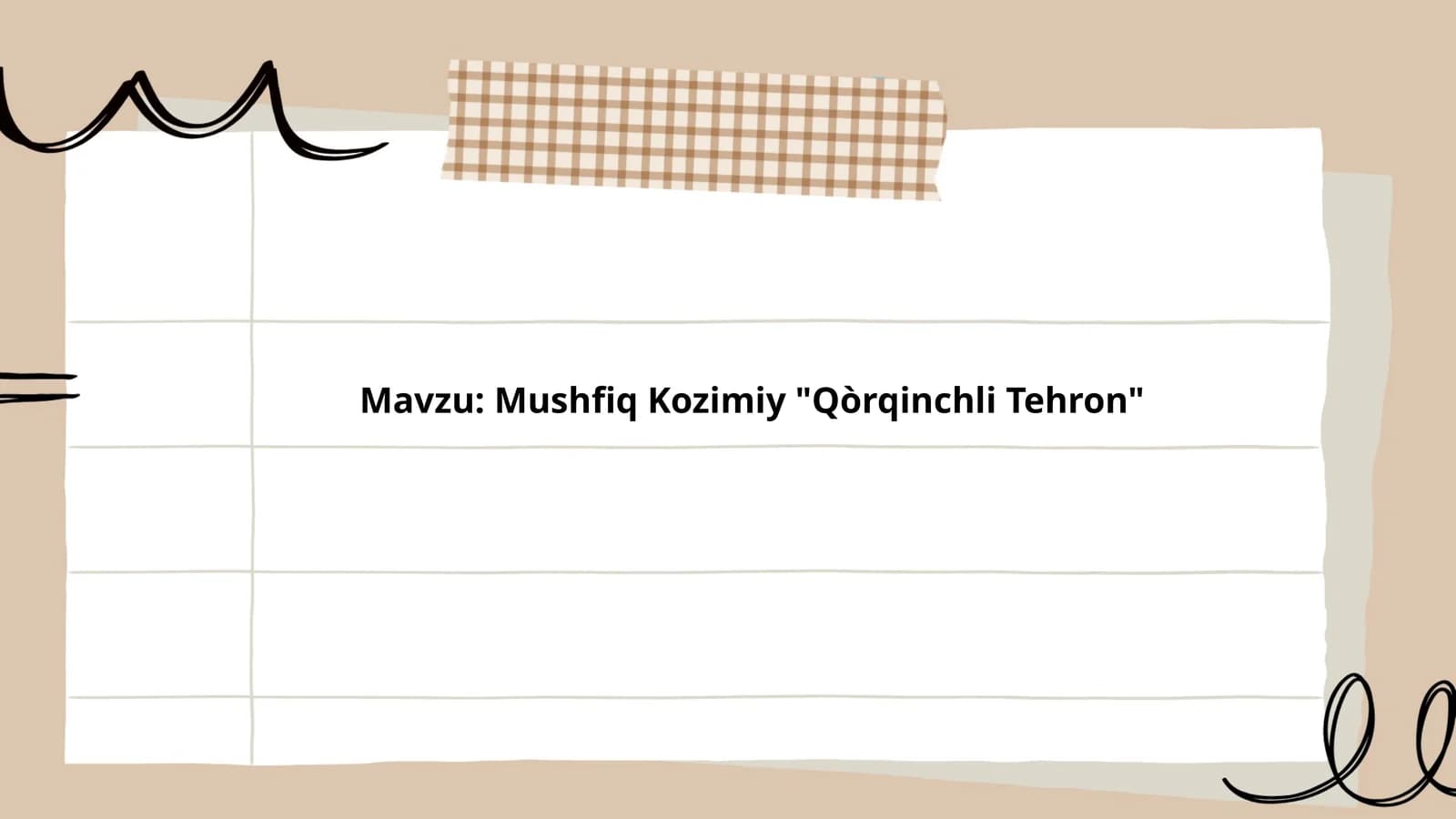 Qòrqinchli Tehron