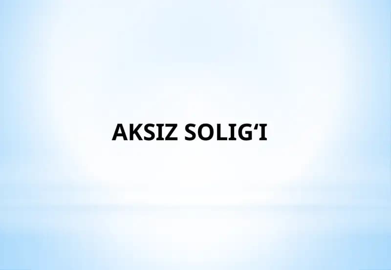 Aksiz Solig‘i