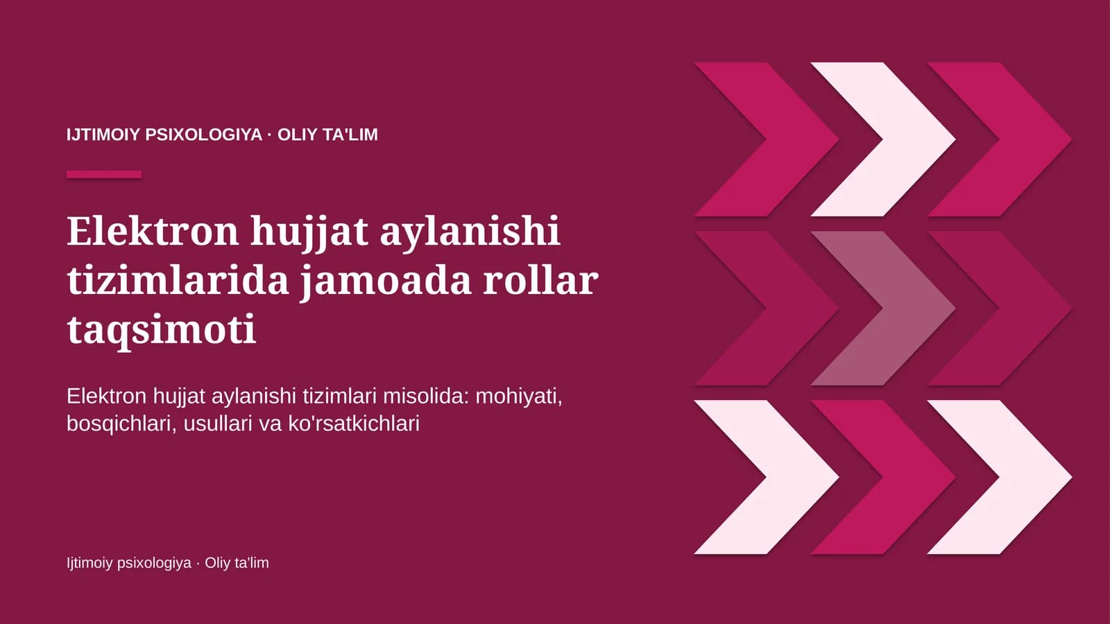 elektron hujjat aylanishi tizimlarida jamoada rollar taqsimoti 4123