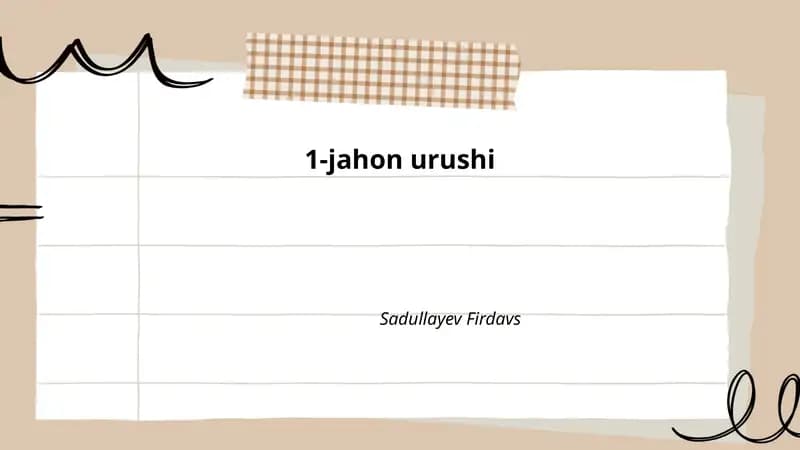 1-jahon urushi
