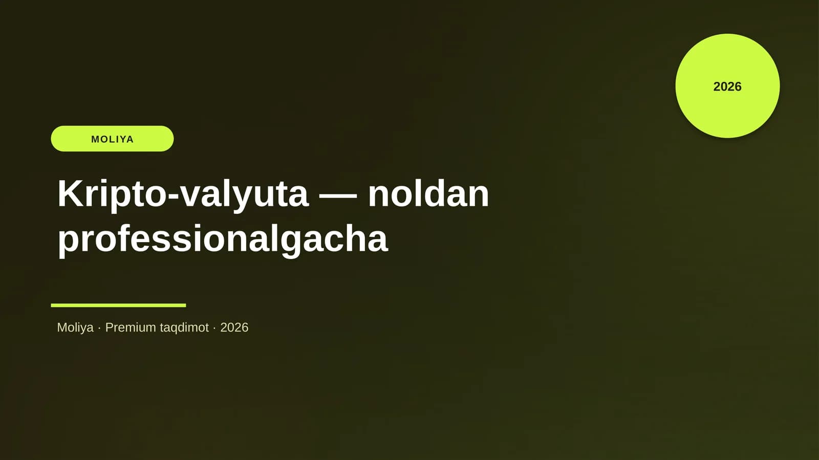 Kripto-valyuta — noldan professionalgacha
