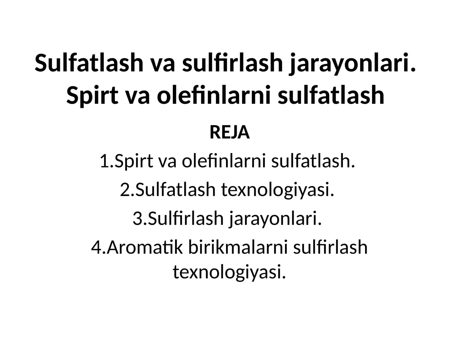 Sulfatlash va sulfirlash