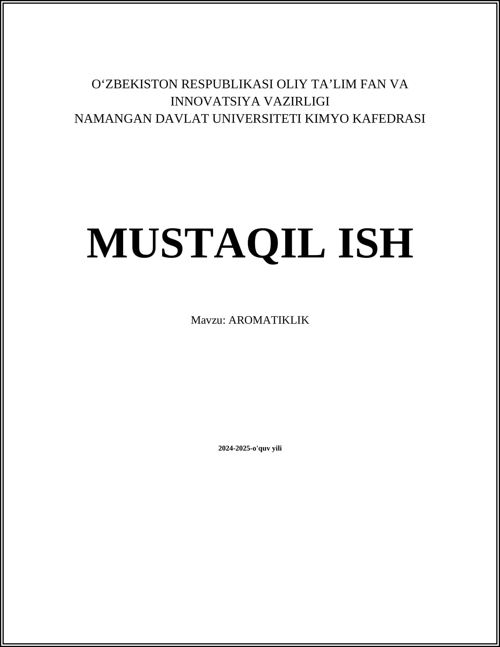 Aromatik birikmalar
