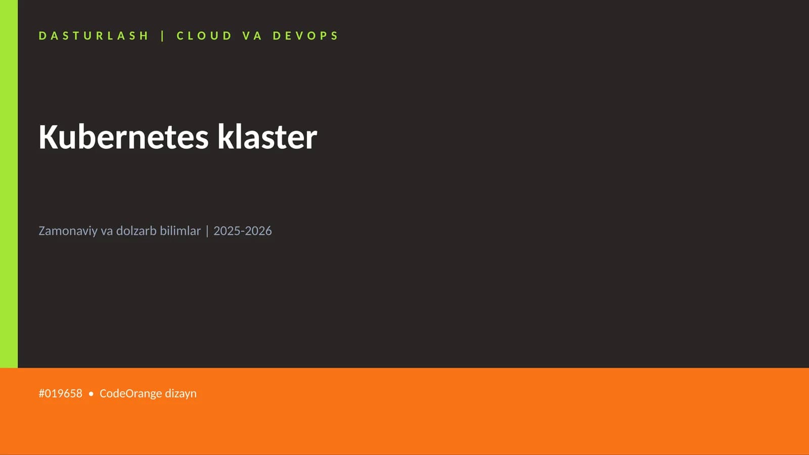 DASTURLASH | CLOUD VA DEVOPS