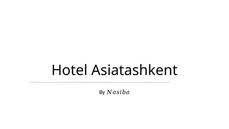 Hotel Asiatashkent